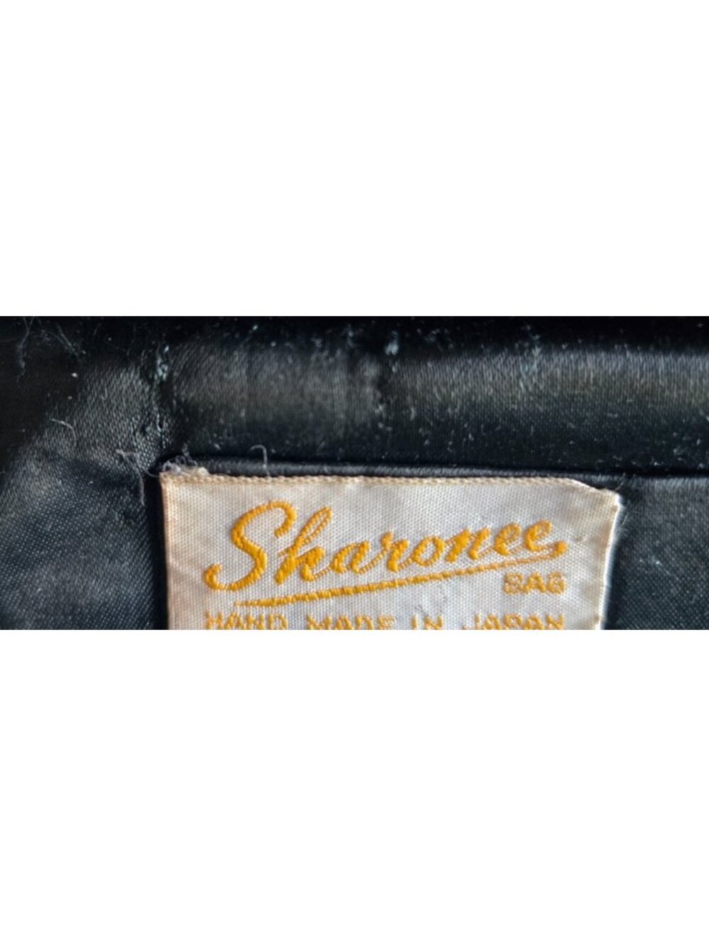 Sharonee Black Beaded ~ 9 inch Clutch Purse with Rhinestone Kiss Clasp - Picture 6 of 6